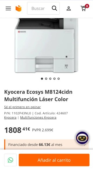 Kyocera ECOSYS M8124cidn Multifunción Láser Color
