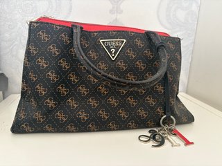 Bolso Guess Marrón y Rojo