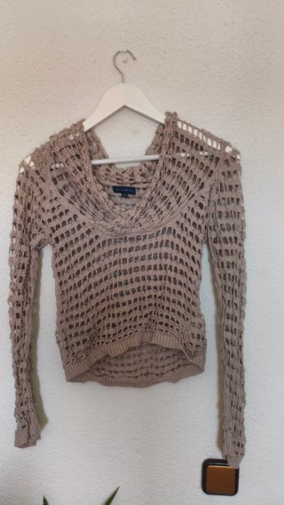 Adolfo Domínguez Jersey Malla Beige Talla M