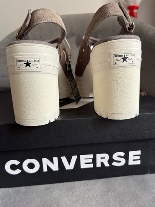 Converse Chuck 70 Heel Mule Plataforma Beige