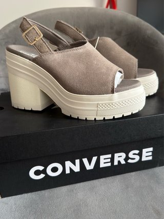 Converse Chuck 70 Heel Mule Plataforma Beige