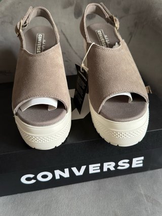 Converse Chuck 70 Heel Mule Plataforma Beige