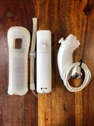 Wiimote Wii bianco con nunchuk wii remote original