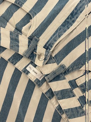 Pantalón Mango rayas azul y blanco Talla S