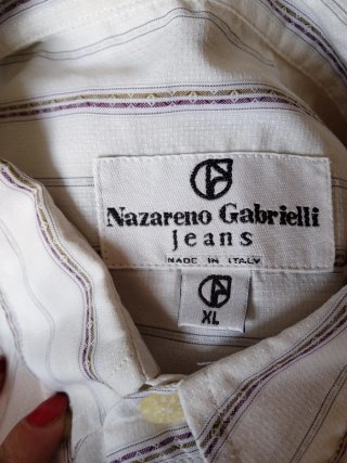 Camicia Nazareno Gabrielli Uomo XL Cotone Righe