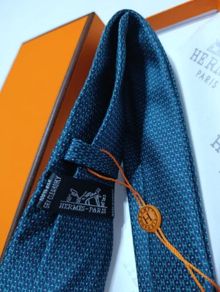Corbata Hermès Azul y Verde