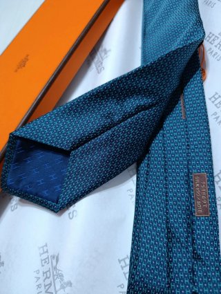 Corbata Hermès Azul y Verde