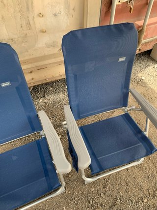 2 Sedie Pieghevoli Blu e Grigio