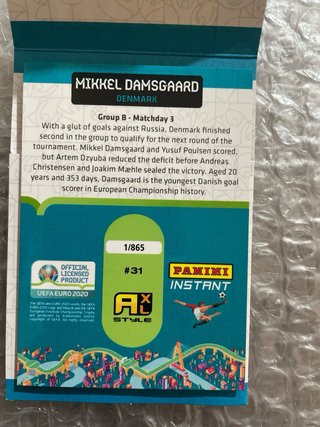Panini Instant UEFA Euro 2020 Damsgaard 1/865 #31