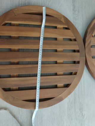2 bases redondas de madera