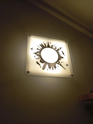 Plafón Decorativo Skyline Mundo