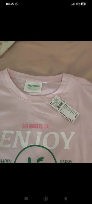 Pijama rosa y blanco con estampado