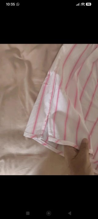 Pijama rosa y blanco con estampado