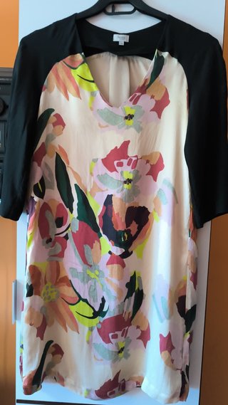 Vestido Hoss Intropia Seda Estampado Floral T.34