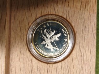 Moneda Plata 1/5 Onza 1 ECU Don Quijote 1994