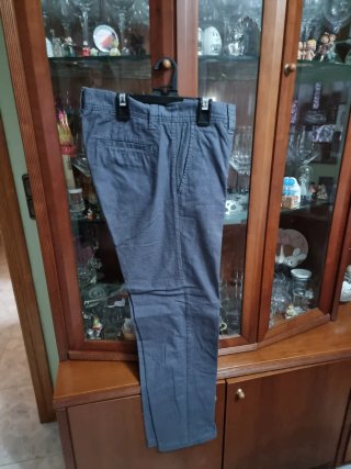 Pantalones de pana azul para hombre
