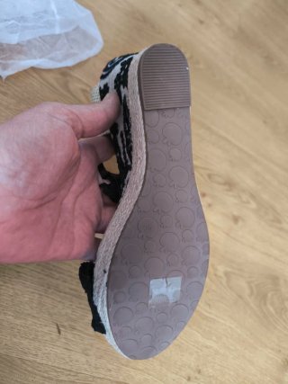 Sandalias esparto y encaje Mdarina