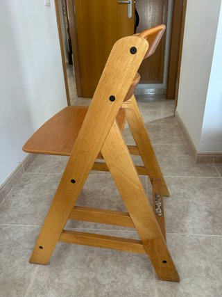 Silla de madera para cocina infantil ajustable