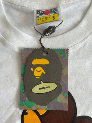 Camiseta BAPE Pink Camo Ape Head Blanca