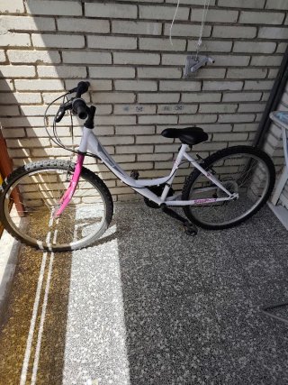 Bicicleta niña 24 blanca y rosa