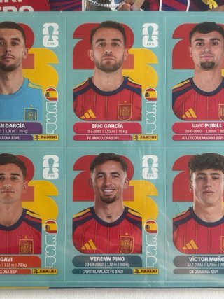 6 Cromos Actualización España Mundial 2026 Panini