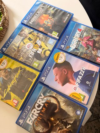 PS4 Juegos: Minecraft, FIFA, Far Cry, Cyberpunk