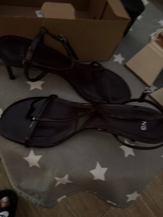 Sandalias MNG burdeos talla 38