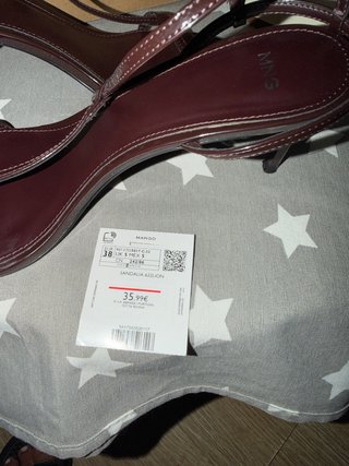 Sandalias MNG burdeos talla 38