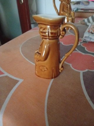Jarra Vintage Cerámica Figura Humana