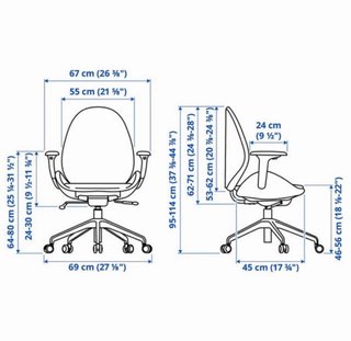 Silla de escritorio ergonómica ajustable