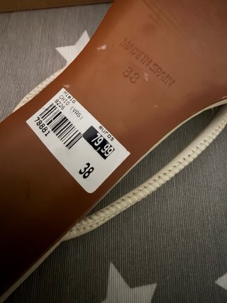 Sandalias GLO Talla 38 Beige/Blanco