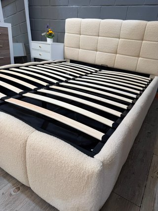Cama canapé matrimonial Nube Beige