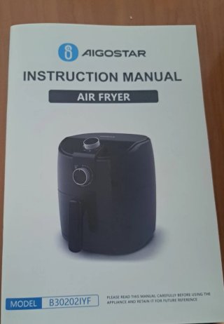 Freidora de aire negra