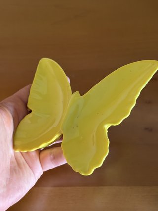 Svuotatasche Farfalla Gialla Ceramica
