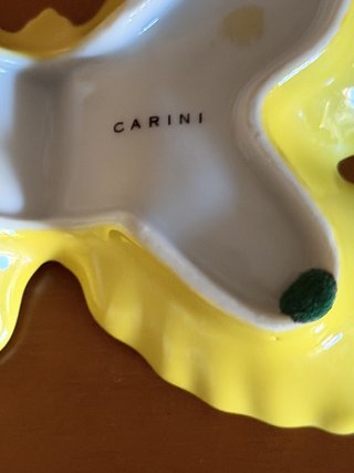 Svuotatasche Farfalla Gialla Ceramica