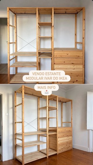 Estante Modular IVAR IKEA Madeira