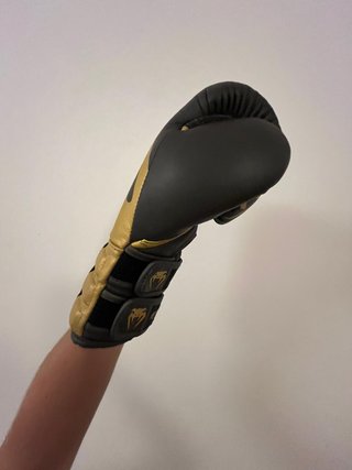 Guantes Boxeo Venum Reverso Negro/Dorado