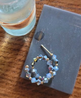 Pendientes Oro 18k y Cristales Swarovski