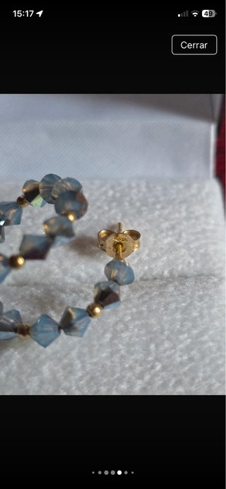Pendientes Oro 18k y Cristales Swarovski