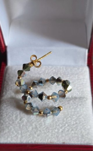Pendientes Oro 18k y Cristales Swarovski