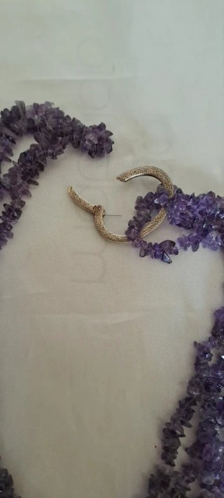 Collana Ametista 2 fili con chiusura