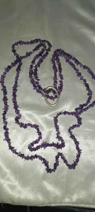 Collana Ametista 2 fili con chiusura