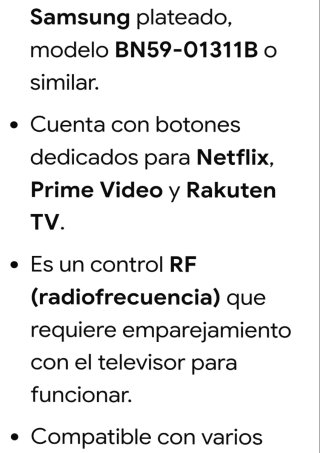 Mando Samsung TV Nuevo