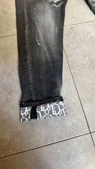 Jeans Dior Hombre Gris Desgastados