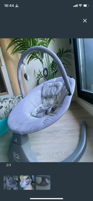 Hamaca eléctrica Kinderkraft+Hamaca Fisher  Price