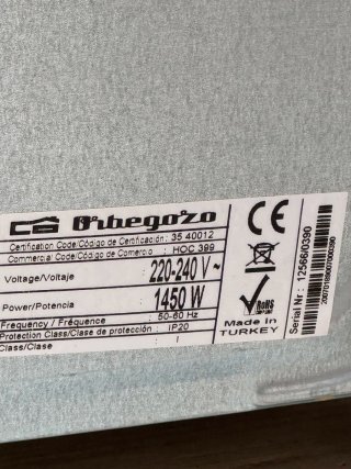 Horno Eléctrico Negro