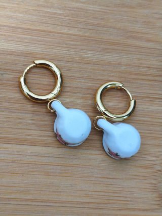 Pendientes Tazas Café Dorados