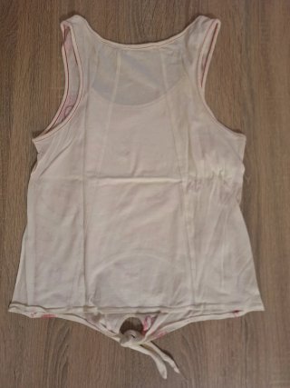 Camiseta sin mangas con labios rosas Bershka S