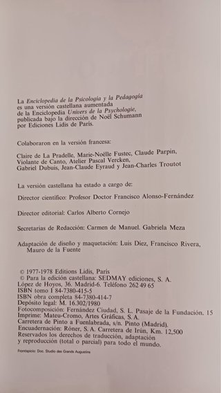 Enciclopedia de la psicología y la pedagogía