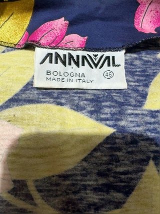 Blusa Vintage Annaval Bologna Floral Algodón...